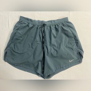 Nike Running Dri-FIT Shorts Men’s Medium Blue Lined Zip Pocket Athletic Gym